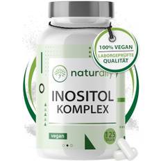 naturally Myo Inositol D-Chiro-Inositol [125 Kapseln] mit Vitamin B6 und Folsäure – Bei Zyklusstörungen, PCO Syndrom – vegan, ohne Zusatzstoffe, Hormon Balance für Frauen, PCOS
