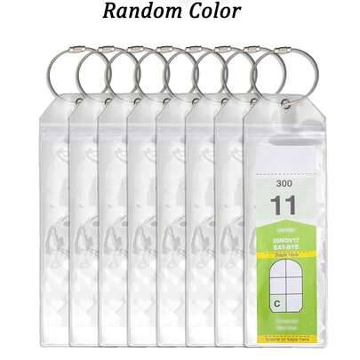 Transparent bagageetiketthållare med ring, nödvändighet för kryssning, lämplig för Royal Caribbean, Celebrity Cruises, Carnival Cruises, förvaringstil - Multifärgad (5 st,10 st,3 st,1 styck,4 st,2 st,8 st)