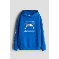 Pojke - Blå Huvtröja med motiv - Size: 170 (14Y+) - H&M - Klarblå/PlayStation (170 (14Y+))