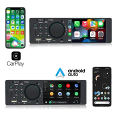 1 Din 4" CarPlay Car Radio Bluetooth Android-Auto MP5 Player Handfree A2DP USB Stereo Audio System