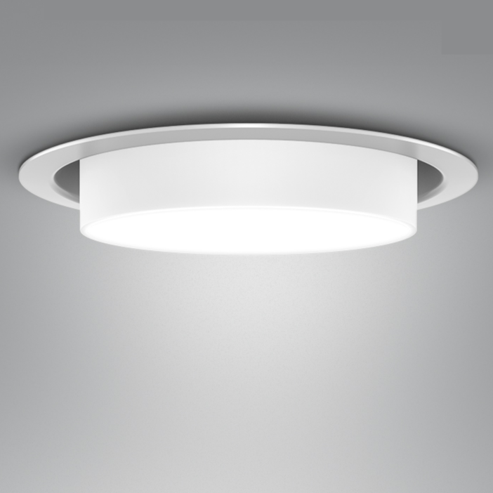 Punktlampen Ø 200 mm downlights Focus Lighting - Hvid med hvidt glas / 3000 kelvin Ra90 / 24W 700mA