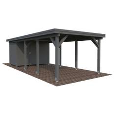 Carport, Karl, 23,1 m², mørkegrå
