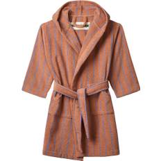 Bongusta Naram Kids Bathrobe Str 8-10 år - Camel & Ultramarine Morgenkåber Bomuld hos Magasin