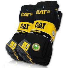 CAT Caterpillar 6 Paar REAL WORK SOCKS Damen Herren Arbeitssocken Business Socken Strümpfe Schwarz Größe 43-46