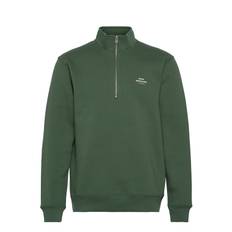 Standard Half Zip Logo Sweat Tops Sweatshirts & Hoodies Sweatshirts Green Mads Nørgaard