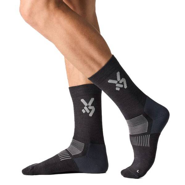 Seger Glide Wool Ski Socks - Anthracite - Str 40/42