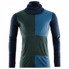 Aclima Mens WarmWool Hood Sweater W/zip (Blå (NAVYBLAZER/GREENG/COASTALFJORD) X-small)
