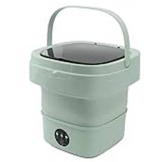 Bärbar Tvättmaskin, Minitvättmaskin Med Stor Kapacitet, Inbyggd Dehydrator Semiautomatisk Tvätt, 6L Hopfällbar Tvättmaskin Med Slang För Strumpor, Babykläder, Handdukar, Delikatesser(Grönt EU)