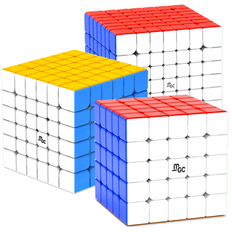 YJ MGC 5x5, 6x6, 7x7 Magnetic Bundle Stickerless - 3 Magic Cubes - Rubiks Kub