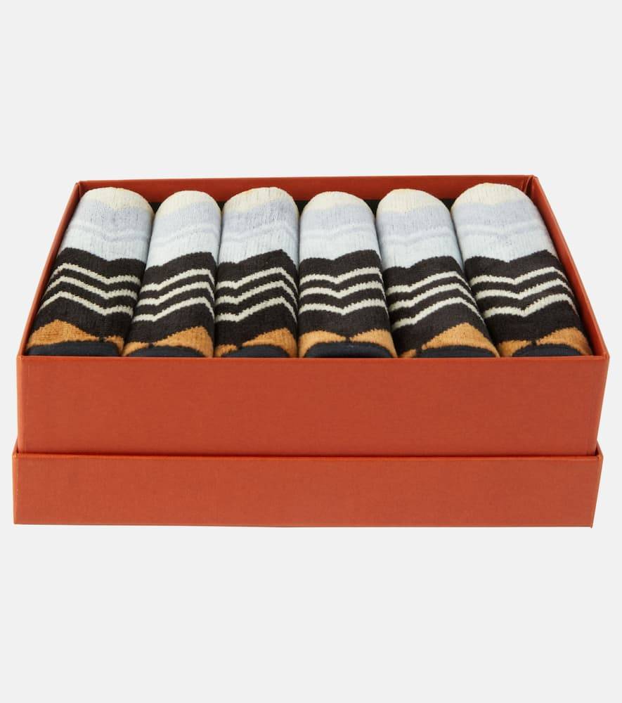 Missoni Set de 6 toallas faciales Giacomo en zigzag - multicolor - Talla Única