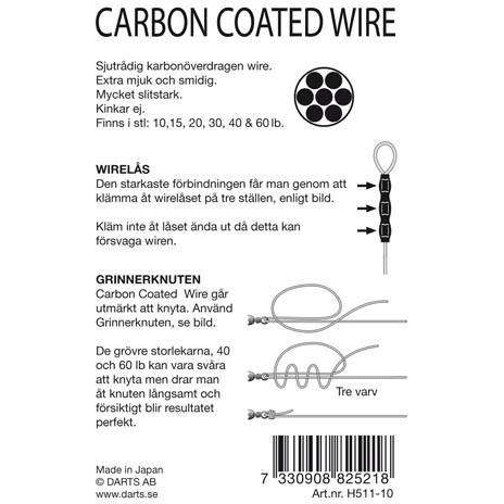 Darts Carbon Coated Wire 20 lb 10 m