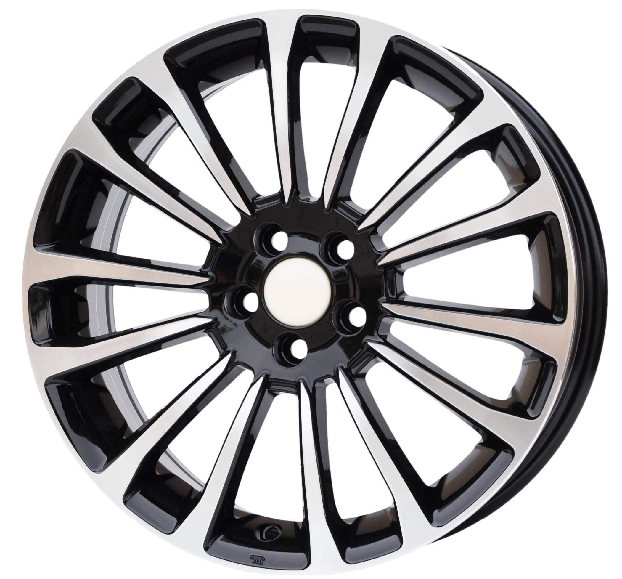 PDW 1204 Alufælge 17" 5x98 ET41 – Poleret/sort (sæt á 4)