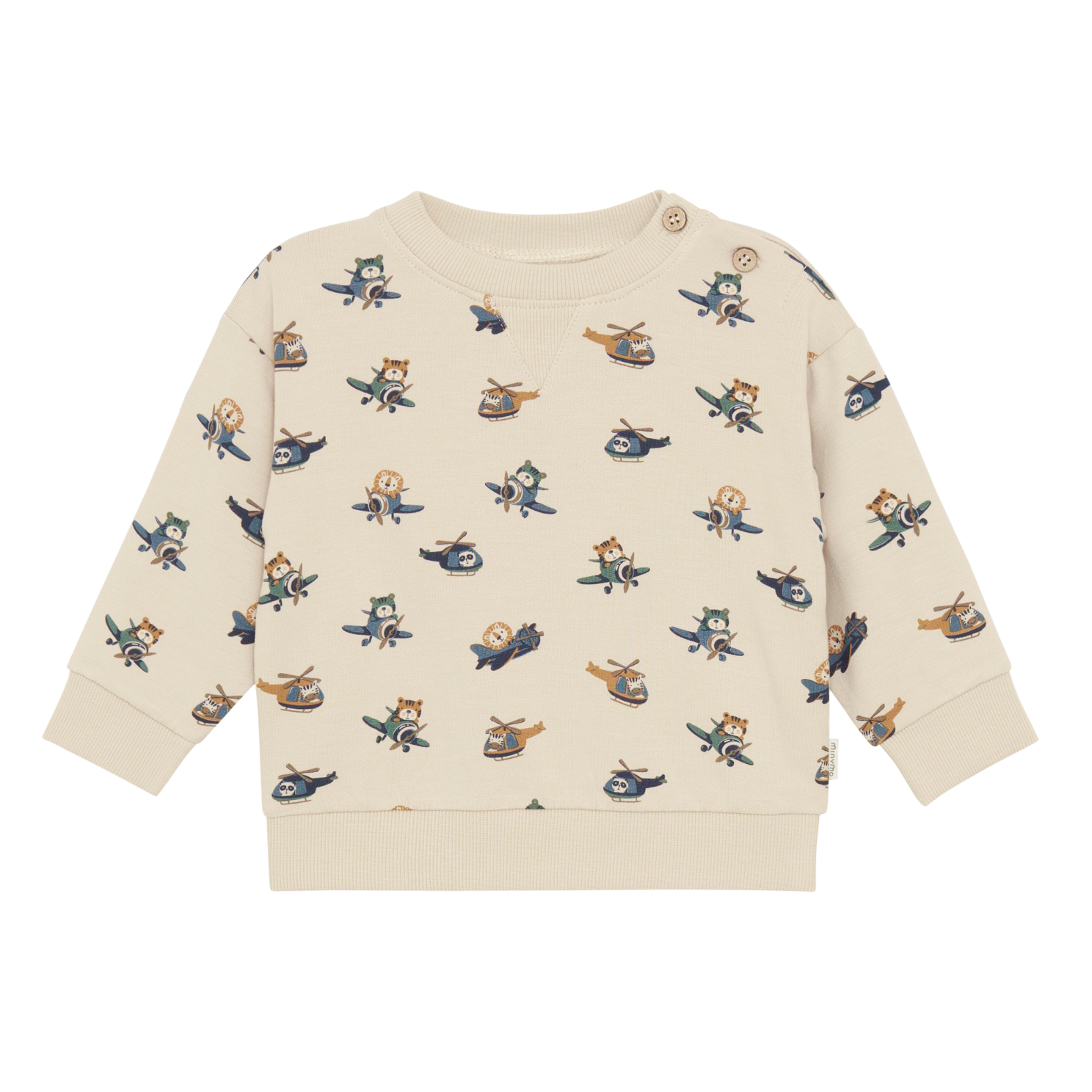 Minymo Baby Sweatshirt - Oxford Tan - 80