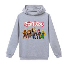 Roblox Hoodie för Barn Ytterkläder Tröja grå grey 160cm