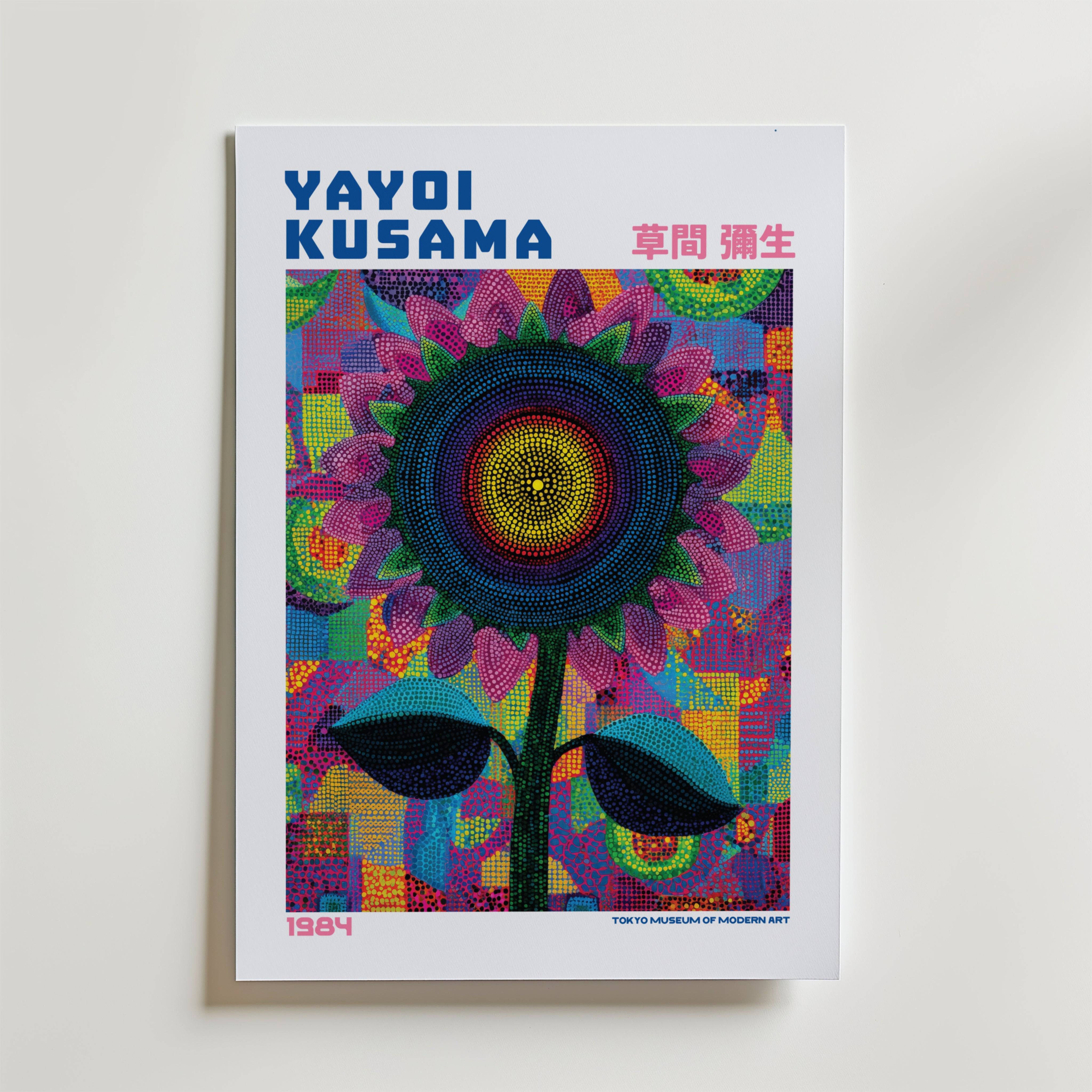 Yayoi Kusama Solar Prism Flower 1984 Poster - Premium Canvas 30x40 cm