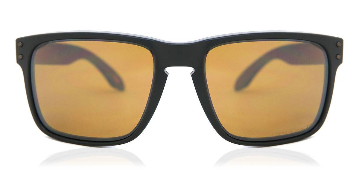 Oakley OO9102 HOLBROOK Polarized 9102D7 55 Solbriller Mænd Black - Matte Black - 55mm