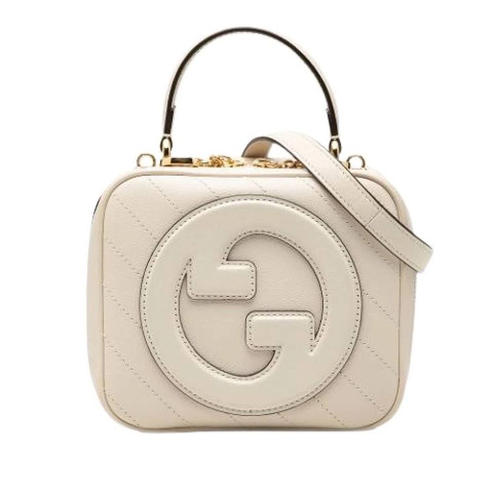Gucci Vintage Pre-owned Mini Satchel - Vintage - Dame - Hvid - ONE SIZE - Uld
