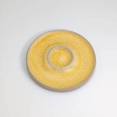 Mini-sæbeskål i stentøj – design af BIRK Keramik (flere varianter) - Gul - halvblank glasur (11 cm)