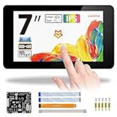 LUCKFOX for Raspberry Pi Screen 7 inch DSI Touch Screen for Raspberry Pi 5 Support 3D Printing for Raspberry Pi Display IPS Screen Capacitive 800x480, 170°Wide Viewing Angle Toughened Glass LCD Panel