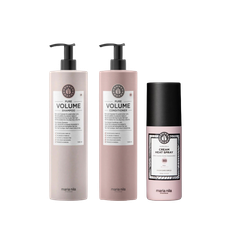 Pure Volume Duo Shampoo & Conditioner 2x1000ml & Cream Heat Spray 150 ml