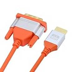 NFHK HDMI 4K till DVI Ultra Soft High Flex HDTV-kabel Hyper Superflexibel sladd Hög hastighet Typ-A hane till 24+1 hane för dator HDTV 200 cm