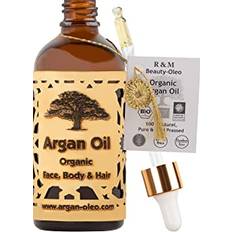R&M Arganolja organisk kallpressad - Marockansk fairtradeolja för hår, ansikte, naglar och läppar samt mot ärr och finnar & som massageolja - flaska med pipett (30 ml)