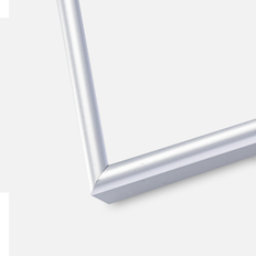 Ram Victoria Silver 50x70 cm - Passepartout Svart 42x59,4 cm (A2)