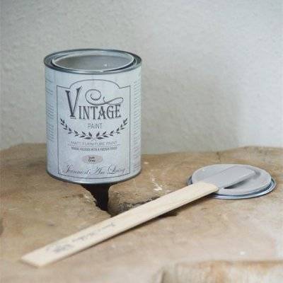 Chalk Paint Soft Grey, 100 & 700 ml - Vintage Paint (Välj mängd: 100 ml)