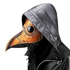 HINGTAT Plague Doctor Mask Halloween Fågelnäbbar Steampunk Kostym för vuxna barn Plague Doctor Props Cosplay Kostym