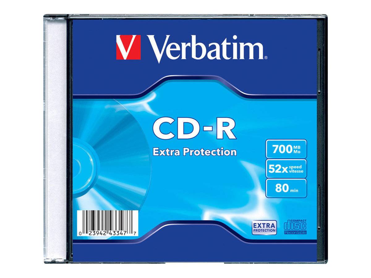 Verbatim DataLife 1x CD-R 700MB --> På fjernlager, levevering hos dig 09-07-2026