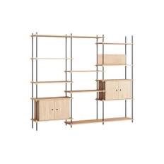Moebe Shelving System (S.200.3.B) Oak/Svart