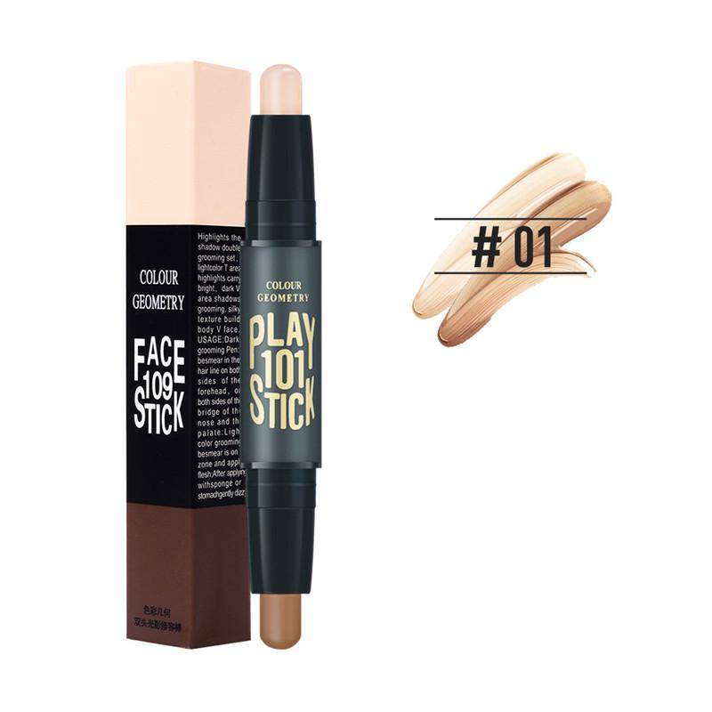Kvinnor Highlighter Face Concealer Bronzers Highlighters Pen Kosmetisk 3D Makeup Contour Stick 1