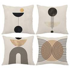 4 st/set 45*45 cm/50*50 cm bohemiskt khaki geometriskt mönster örngott [enkelsidigt tryck] heminredning säng nackstöd kudde soffa plädörngott [utan ör - Multifärgad (45*45,50*50)