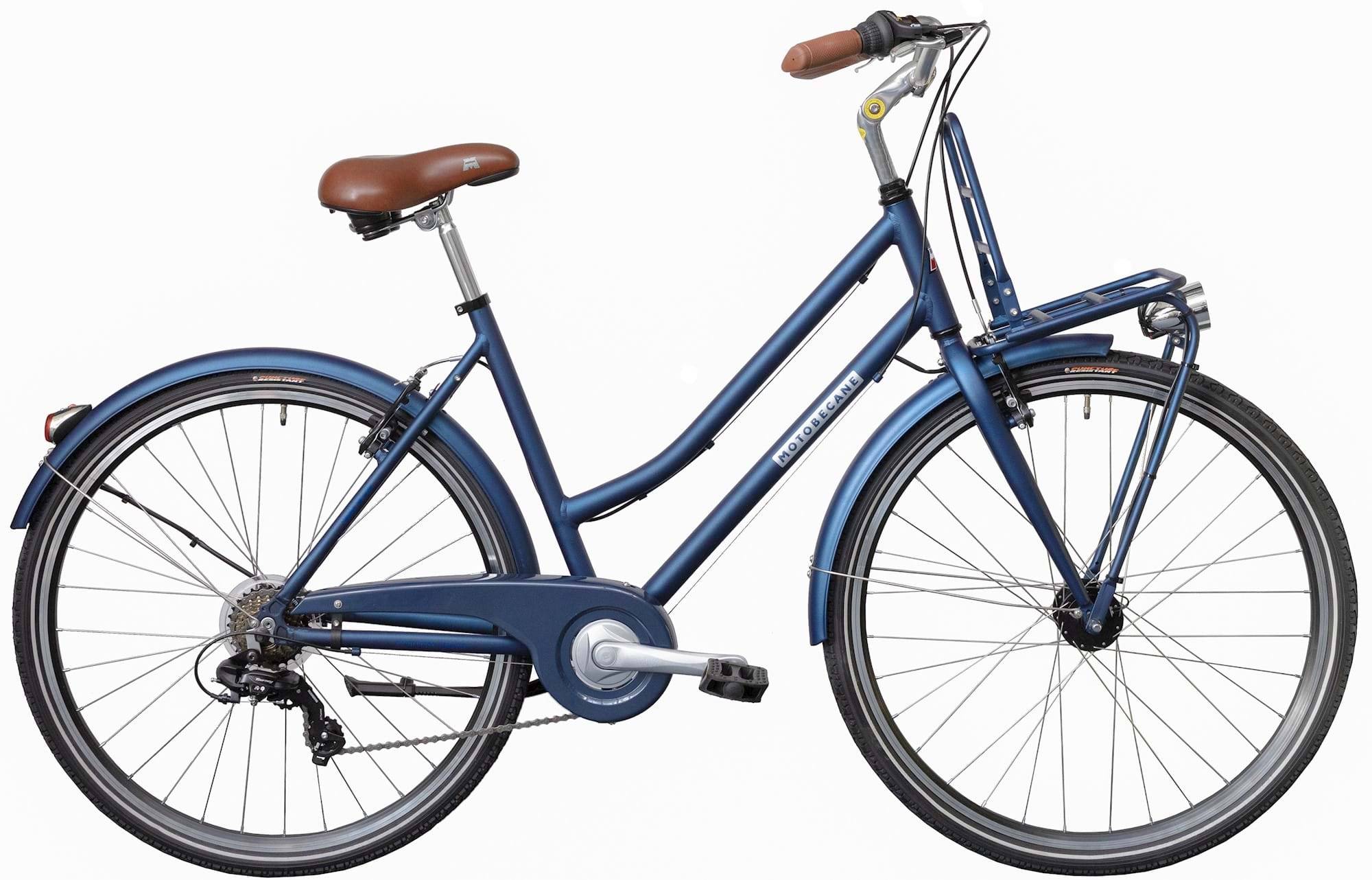 Motobecane Classic De Luxe 7 Gear Damecykel Dynamo - 50 Cm Klassisk - Blå