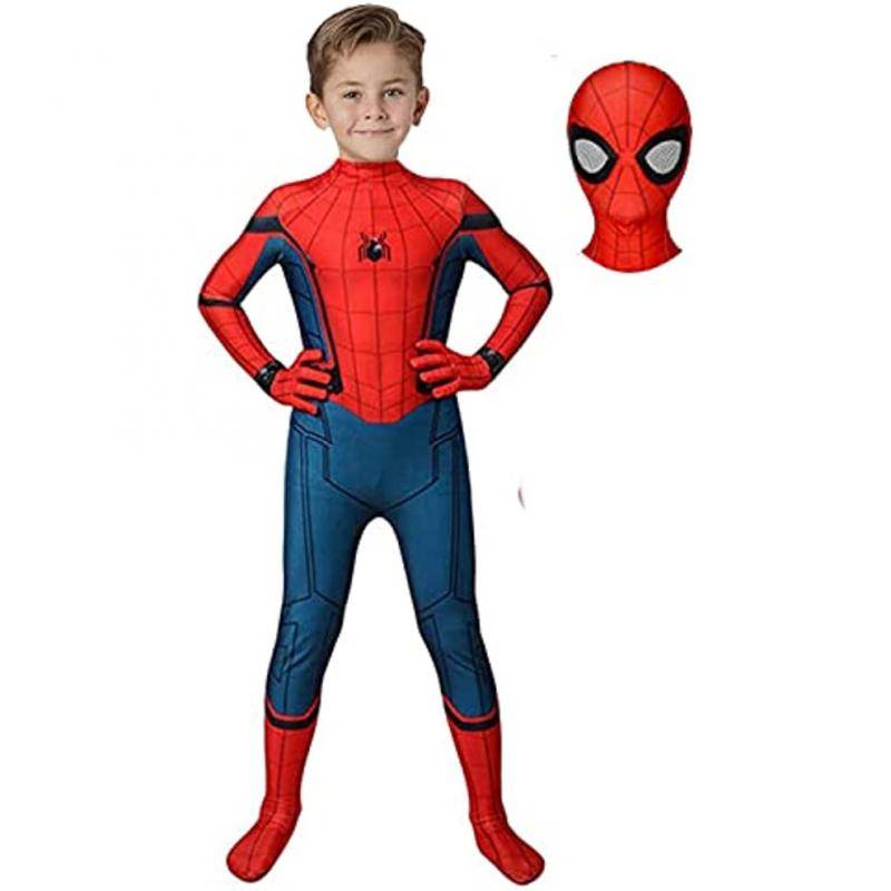 Barn Spiderman Homecoming Cosplay-dräkt Halloween 140cm