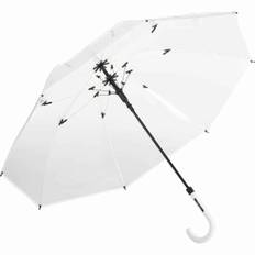 Klassisk transparent paraply hold regnen væk med stil - Nevada Transparent hvid