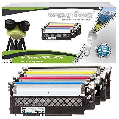 AngryFrog Lot de 4 toners avec puce remplaçant HP W2070A, 117A pour imprimante Color Laser 150 150A 150NW I MFP 178 178NW 178NWG 179