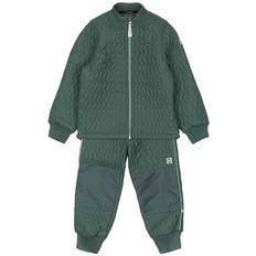 Mikk-Line Termotøj m. Fleece - Duvet - Coated - Balsam Green - Mikk-Line - 6 år (116) - Termotøj