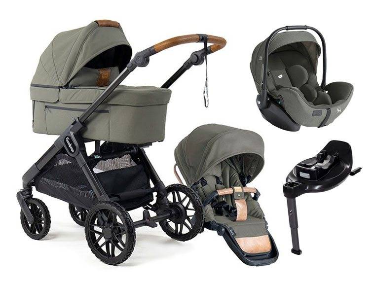 Emmaljunga Sento Max duovagn Ergo+ 2027 + Joie i-Level Pro babyskydd + isofixbas