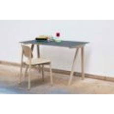 HAY CPH 90 Desk 130x65x74 cm - Lacquered Solid Oak/Green Linoleum