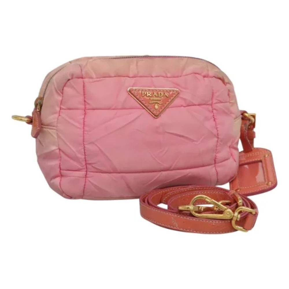 Prada Vintage Pre-owned nylon prada-tasker - Vintage - Dame - Lyserød - ONE SIZE - Nylon