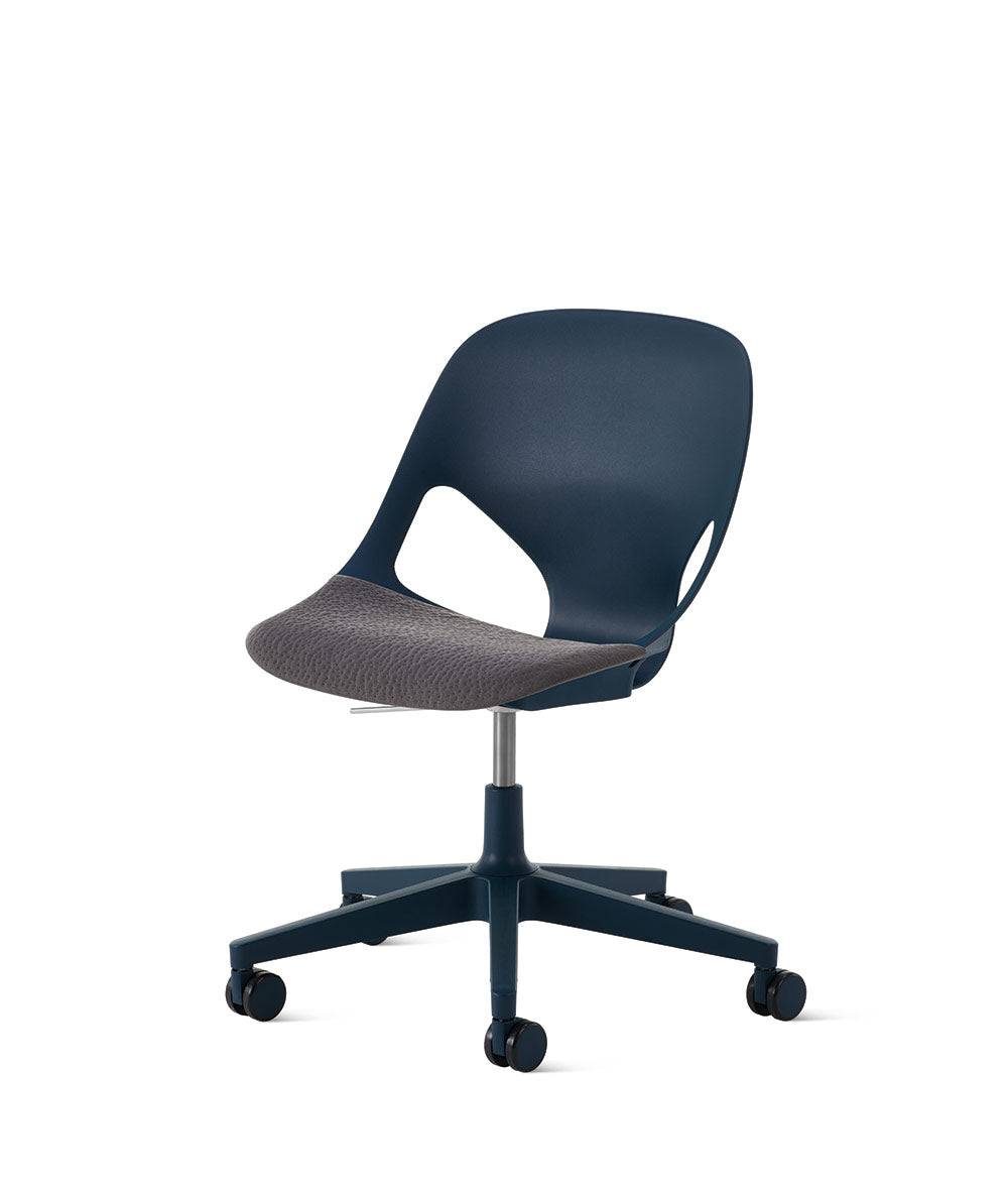 Zeph-stoel zonder armleuningenNightfall in Zitkussen/Carbon by Herman Miller