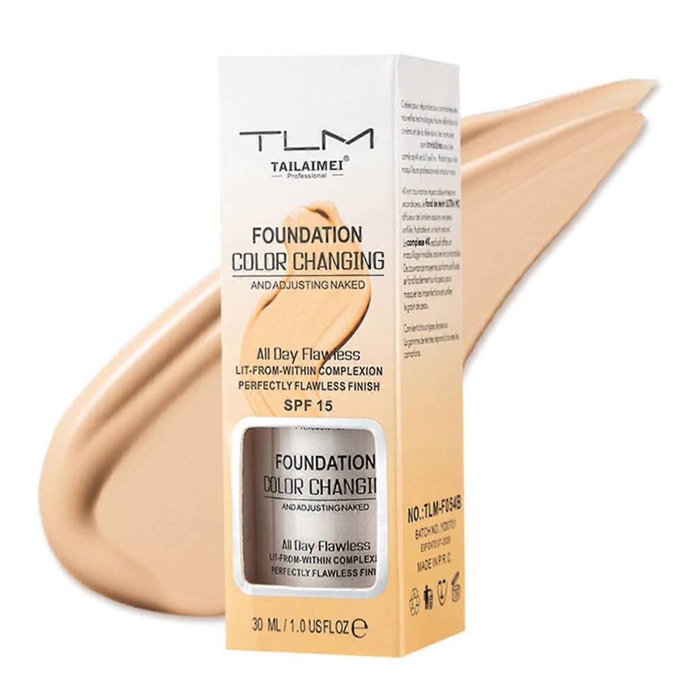 (Skin) Automatically Adjust Skin Tones Color Changing-Foundation, Hydrating Waterproof Long Lasting-Foundation, Makeup Accssories