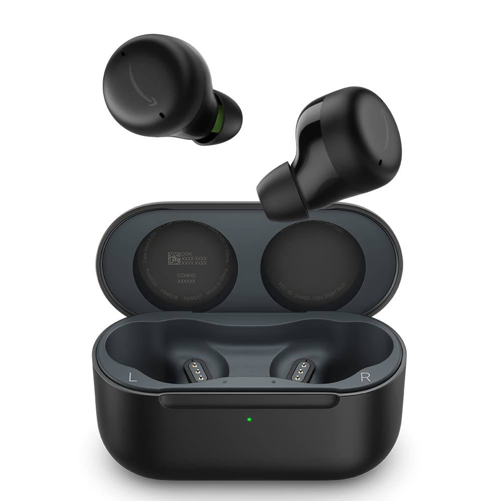 Echo Buds 2nd generation Completely wireless earphones with active noise canceling with wireless charging case included Black - Alexa, svart