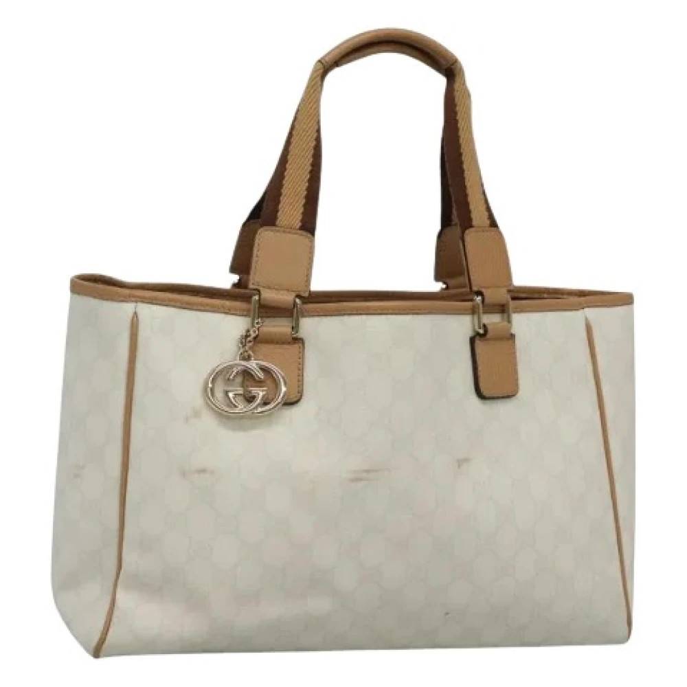 Gucci Vintage Pre-owned Vintage Tote Bag - Vintage - Dame - Hvid - ONE SIZE - Uld