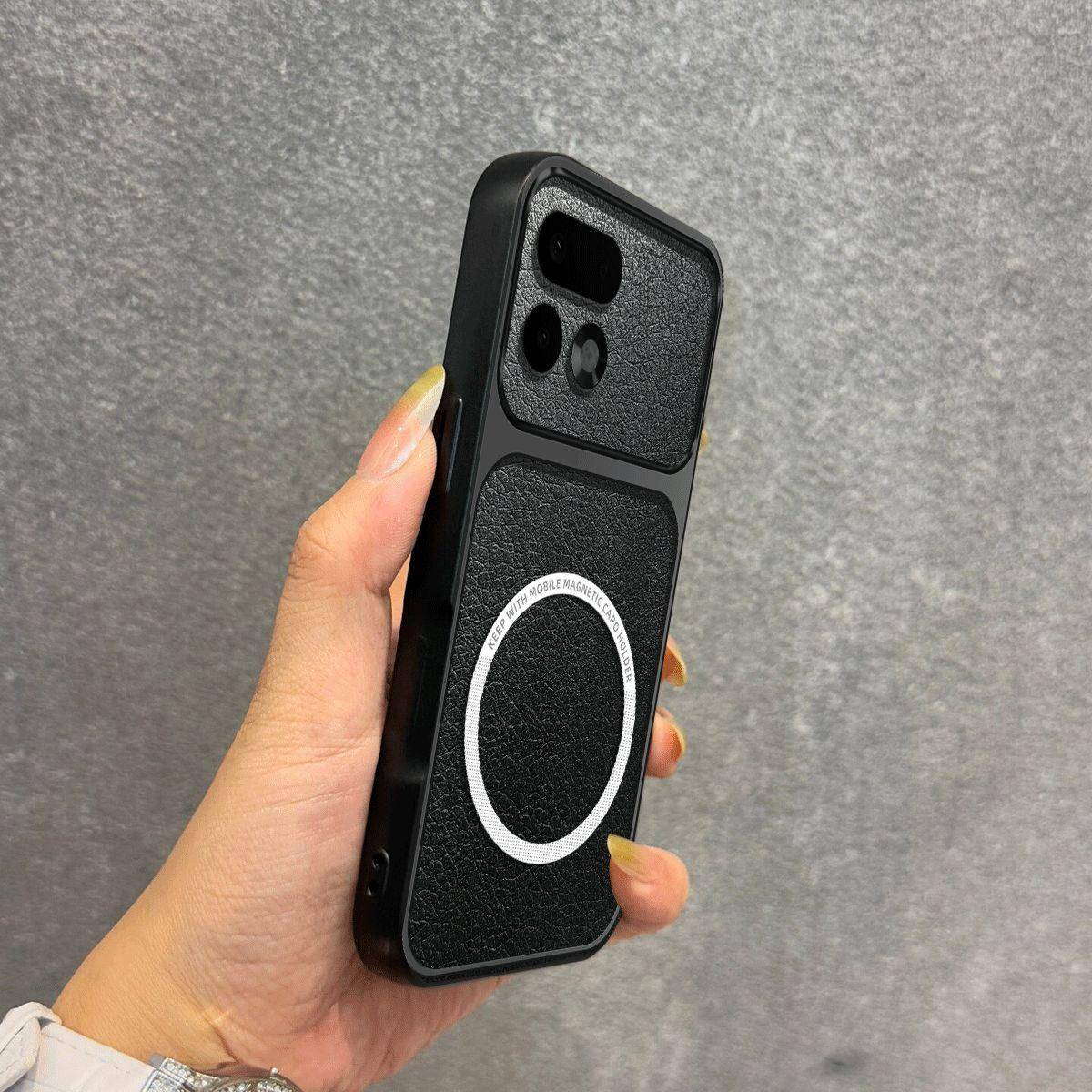 Uppgraderat Skyddsfodral med Stor Kameralins för realme 16T 5G, 16 Pro 5G, 16 Pro+ 5G Lyxigt Läderfodral med Magnetisk Ring