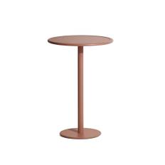 Petite Friture - Week-End Round Bistro Table, Terracotta - Matbord utomhus - Studio Brichet-Ziegler - Brun - Metall
