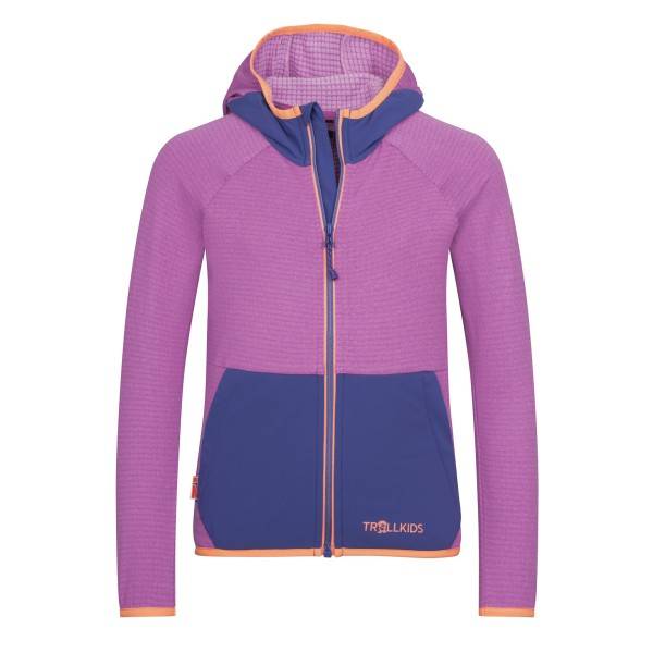 Trollkids Girl's Holmedal Jacket Fleecejakke Børn størrelse 104 farve lilla