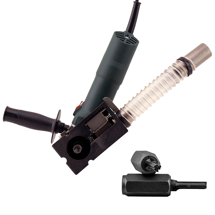 3 Skærs Fugefræserstift Metabo Startsæt Nylon m/Styreskinne 6mm.