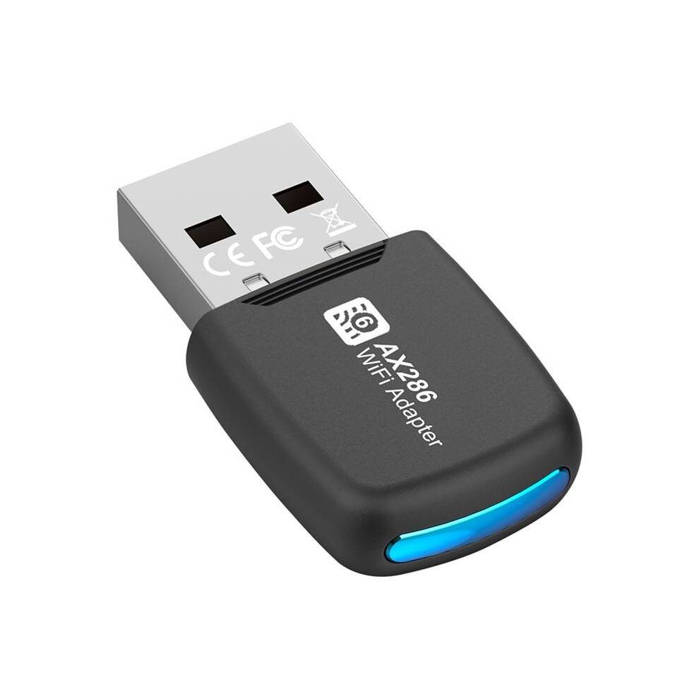 USB WIFI 6 Network Card 286Mbps 802.11ax USB Dongle 2.4GHz WiFi Lan Adapter Driver Free for PC Laptop